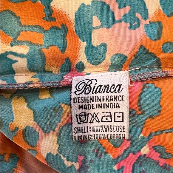 Multicolor Satin Robe - Picture 9 of 10